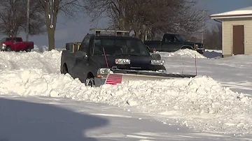 Ford F350 Snow plowing gets stuck