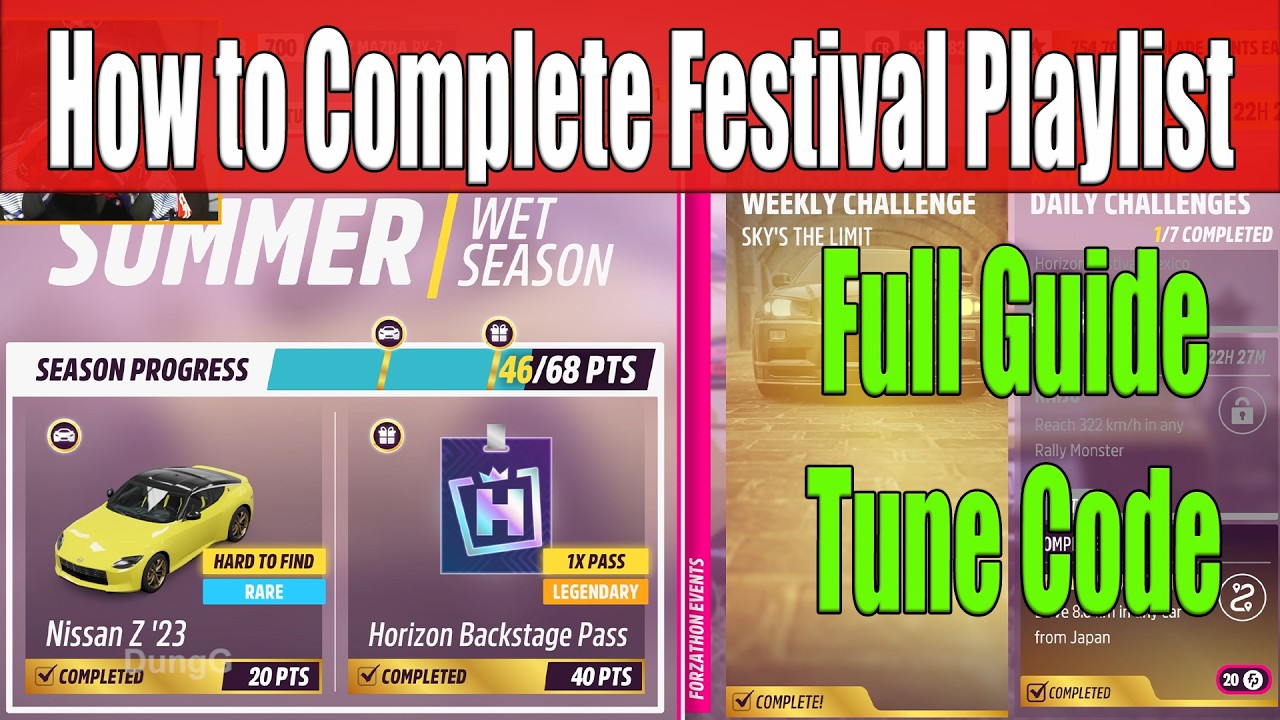 Forza Horizon 5 How to Complete Festival Playlist Summer Season