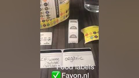 HACCP Food Labels wateroplosbare stickers