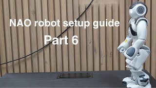 Nao Robot Setup Guide: Part 6, bipedal locomotion
