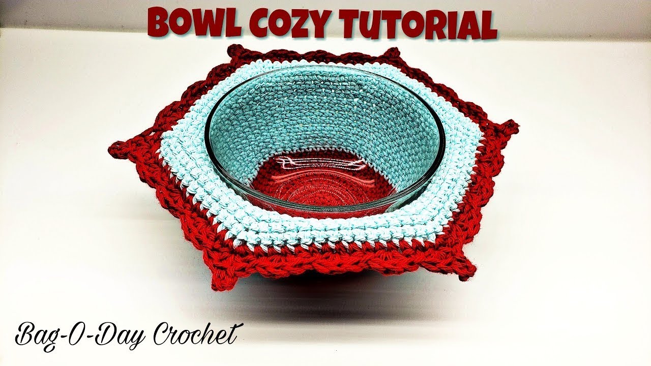 Flower bowl cozy: Crochet pattern