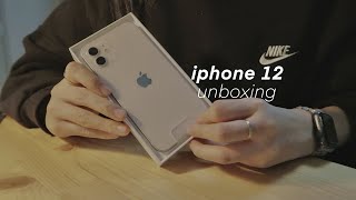 [Unboxing]  아이폰 12 화이트 🤍📱언박싱. 너무 조용해서 asmr 같은 영상이지만 설렘은 가득