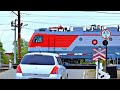 RailWay. Russian Railroad Crossing. Double Freight Train / Сдвоенный грузовой пересекает жд переезд