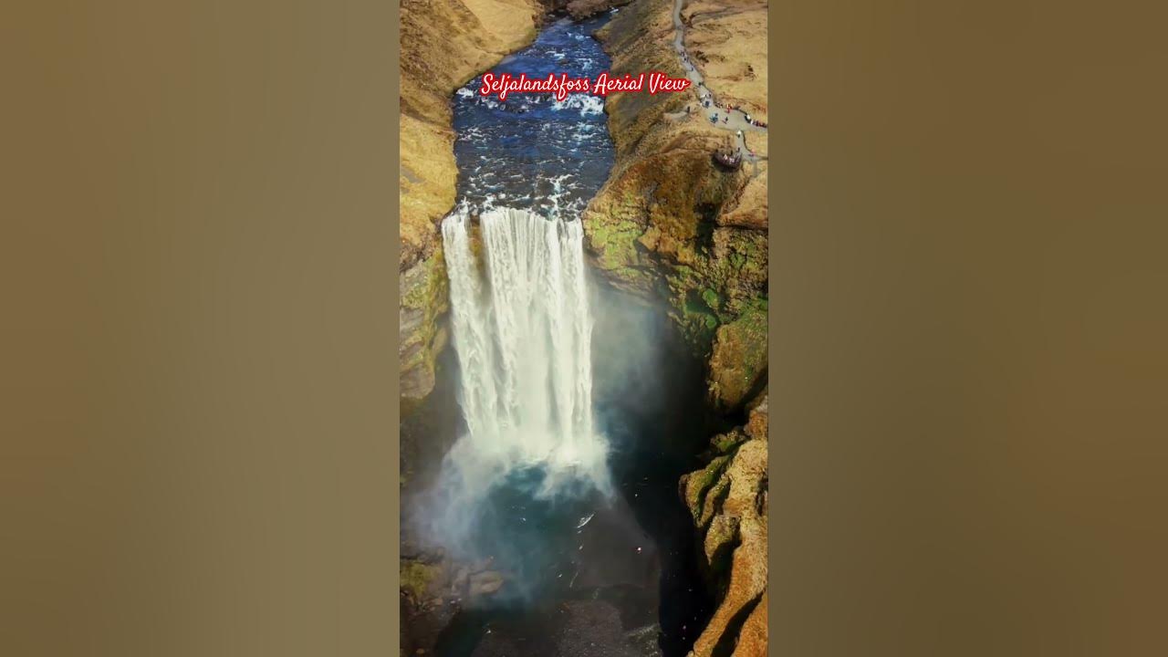 Seljalandsfoss Waterfall Aerial View - See link for full video #travel Seljalandsfoss Waterfall Aerial View - See link for full video #travel