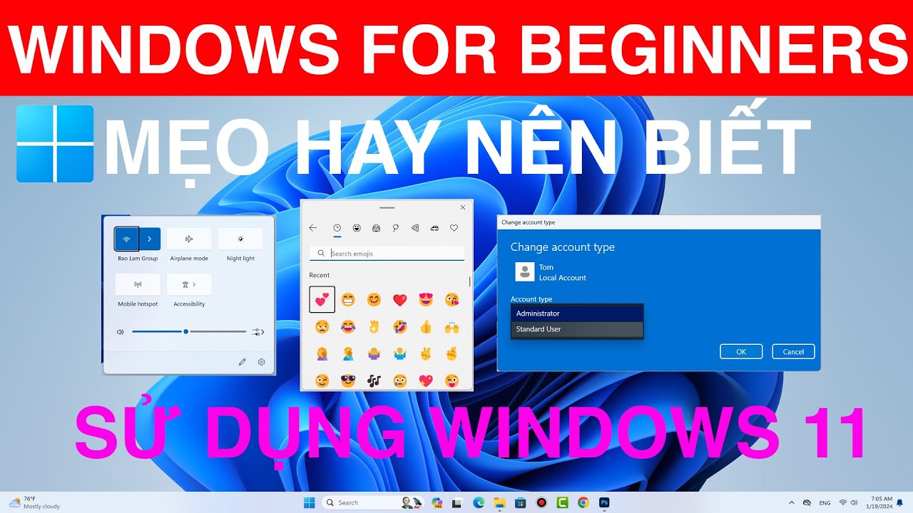 Mẹo Hay Windows 11 Cho Người Mới | How to use Windows 11 for Beginners ...