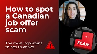 How to spot a Canadian immigration job offer scam  Tips to avoid online job scams