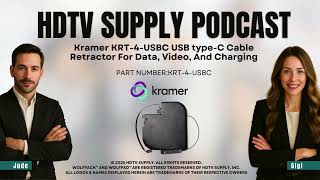 Kramer KRT-4-USBC USB type-C Cable Retractor For Data, Video, And Charging