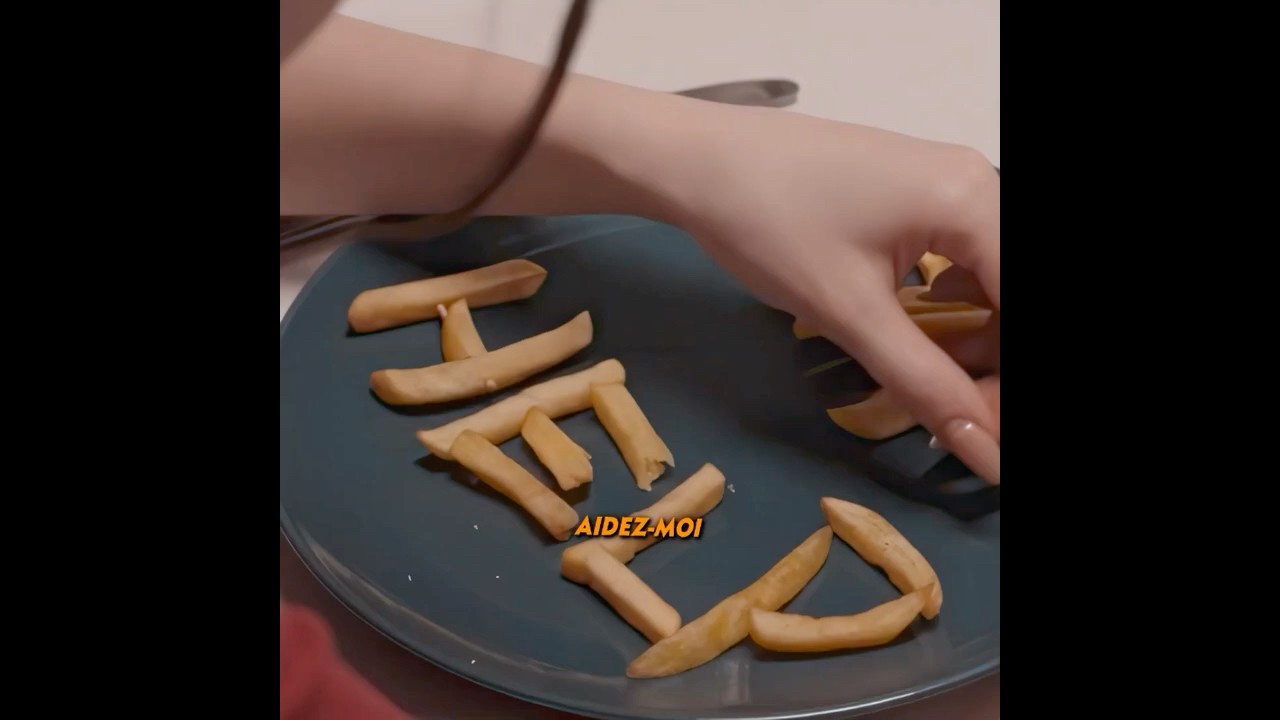 La femme a utilisé des frites pour demander de l'aide.#story #shorts #fyp