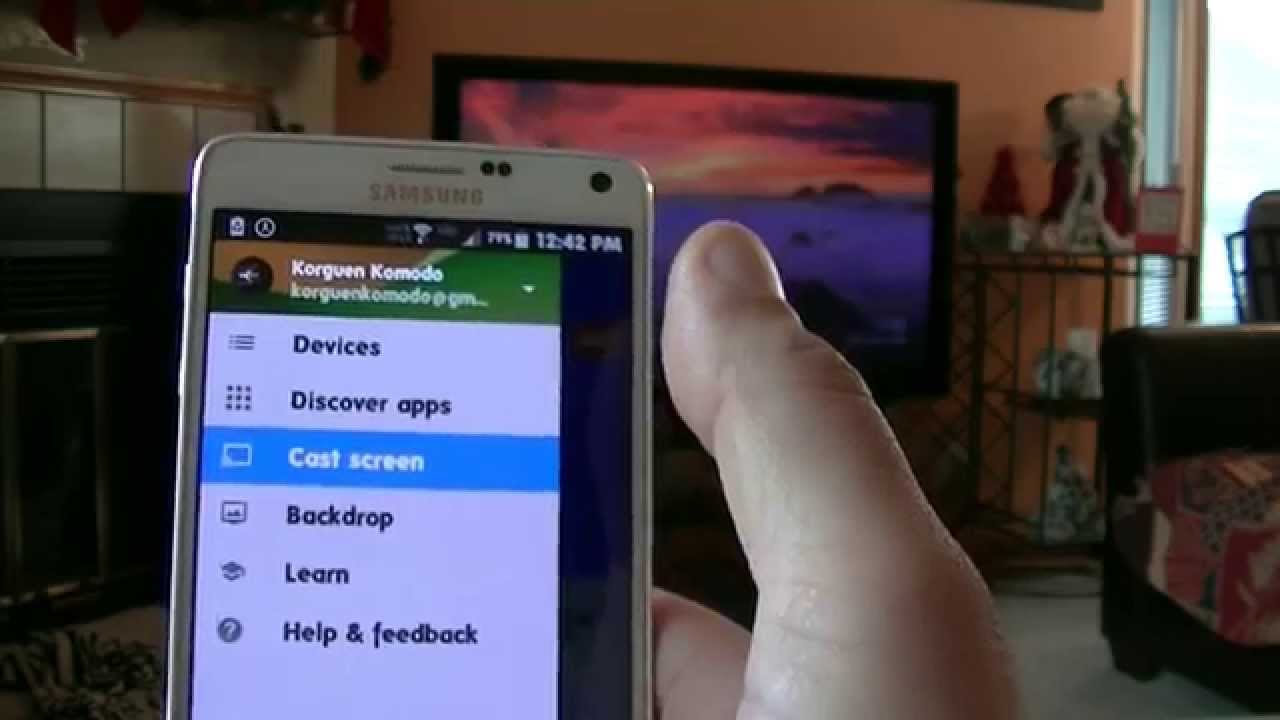 How To Cast To Samsung Tv From Pixel Samsung Galaxy Note 4 - Chromecast Screen Cast on big TV - YouTube