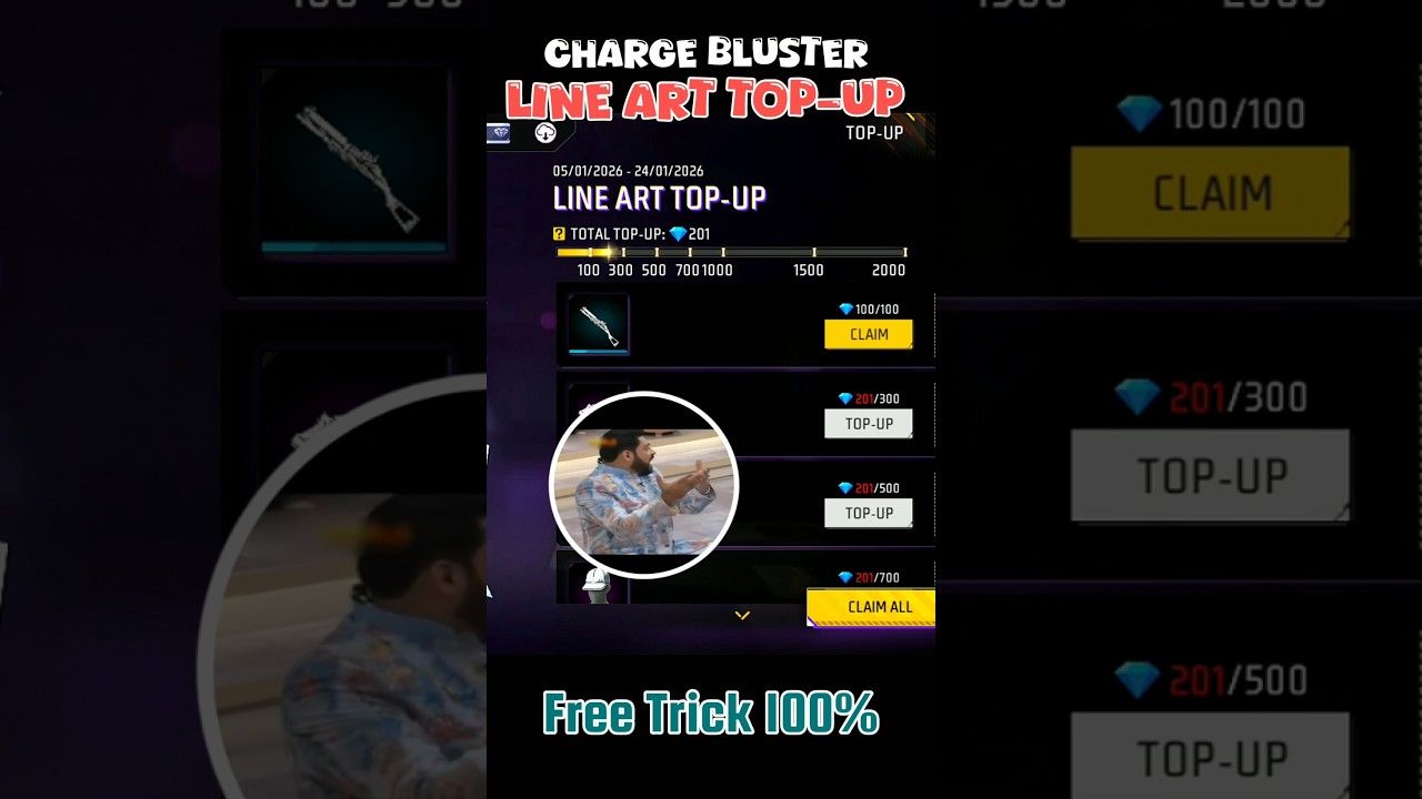 Line Art Top-up Event | Free - Trick | Free Fire Max | 