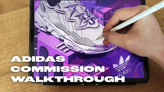 Making an artwork commission for adidas and handling a tight deadline