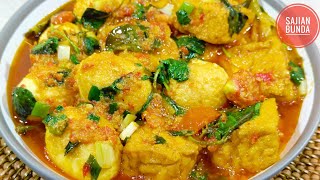 RESEP TELUR TAHU BUMBU WOKU...  PEDAS GURIH WANGI