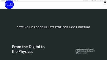 Flux Laser & CNC Studio -  Setting Up Adobe Illustrator for Laser Cutting