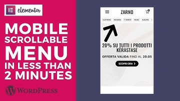 [ELEMENTOR] TUTORIAL MOBILE SCROLL MENU in LESS THAN 2 MINUTES!