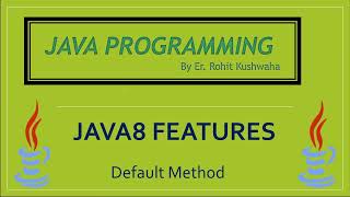 Default method || date time api Profile