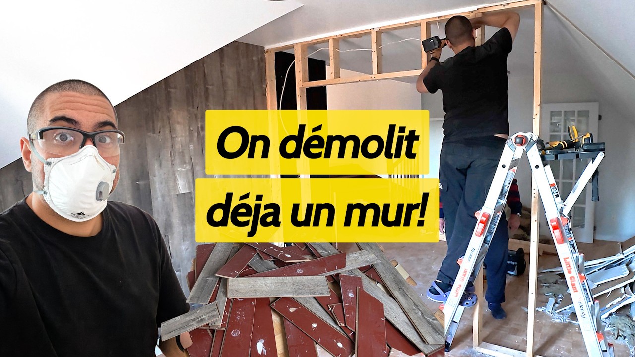 Début des rénovations: il brise un mur ?!