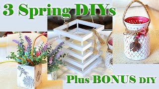 3 Farmhouse / Modern DIY Dollar Tree Plus BONUS DIY - Spring Decor DIYs 2021