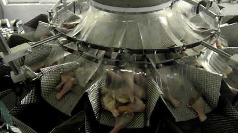 KENWEI Chicken legs weighing by Max 14 heads multihead weigher