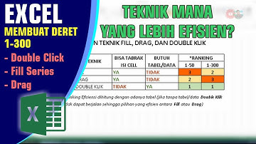 PERBANDINGAN 3 TEKNIK DALAM MEMBUAT DERET ANGKA DI EXCEL - MANA YANG LEBIH EFISIEN?