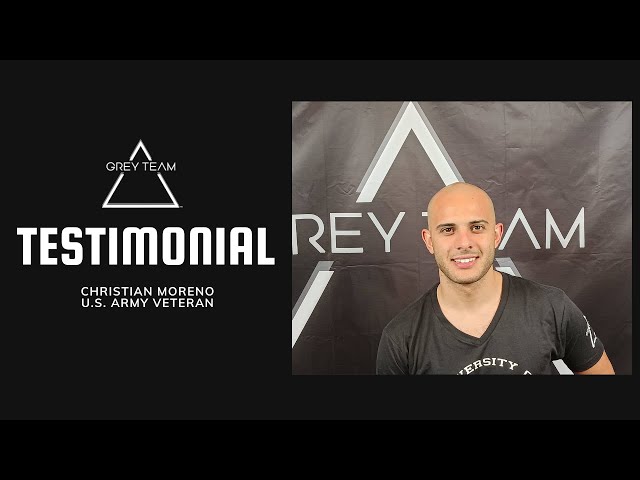 Christian Moreno Grey Team Testimonial Video - Veteran Health and Wellness Program