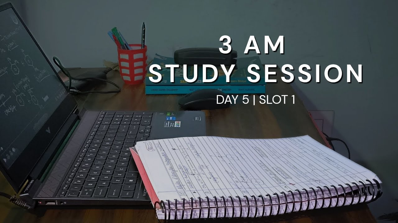 Study With Me | Day (5/100) | Focus | Consistency | 3 AM Study Session ...