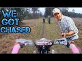 3 DIRT BIKE RIDERS CHASED BY ANGRY FARMERS!!