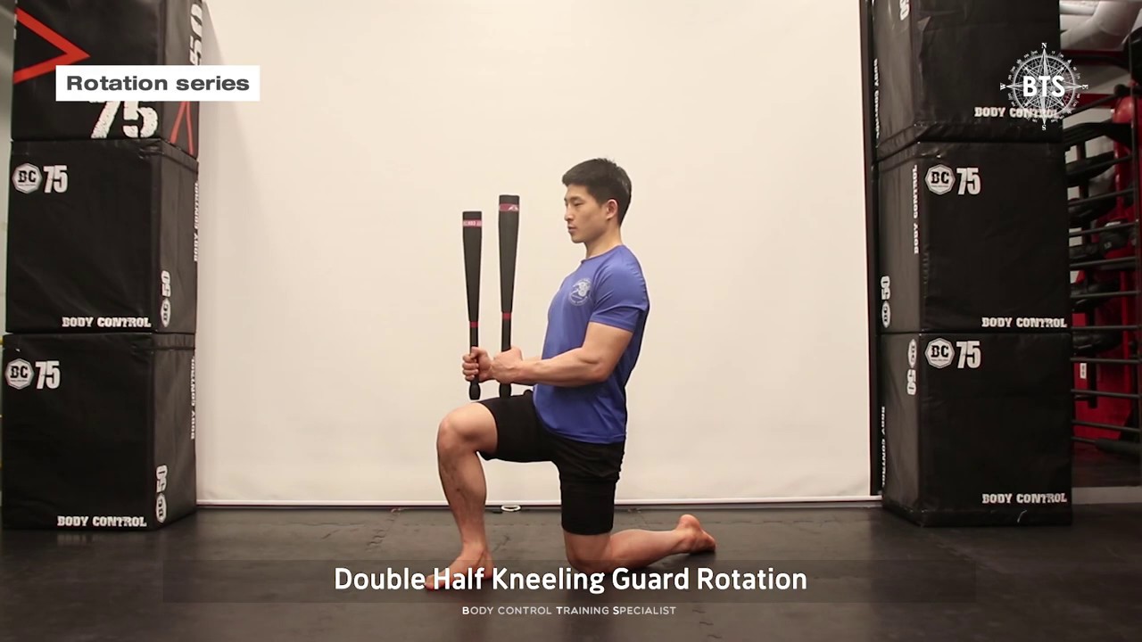 [ClubBell] 클럽벨 Double Half Kneeling Guard Rotation - YouTube