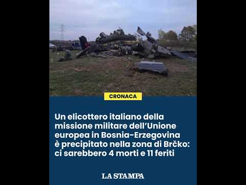 Video Elicottero militare italiano CADE IN BOSNIA: 4 morti e 12 feriti