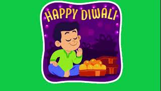 Happy Diwali - Green Screen Animated Sticker