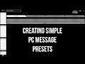 Creating a PC message! (control presets on other pedals)