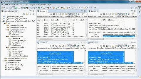 Cryptocurrency 03 (experimental) - Genetic Algorithm+Class Scheduling+PoW+P2P+JAVA (public version)