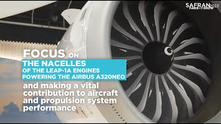 Focus on the nacelles of the Airbus A320neo