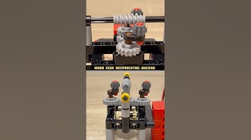 Worm Gear Reciprocating Machine #lego #legotechnic #mechanical #technic #wormgear #legofan