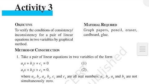 activity 3 class 10 lab manual activity to verify consistency and inconsistency