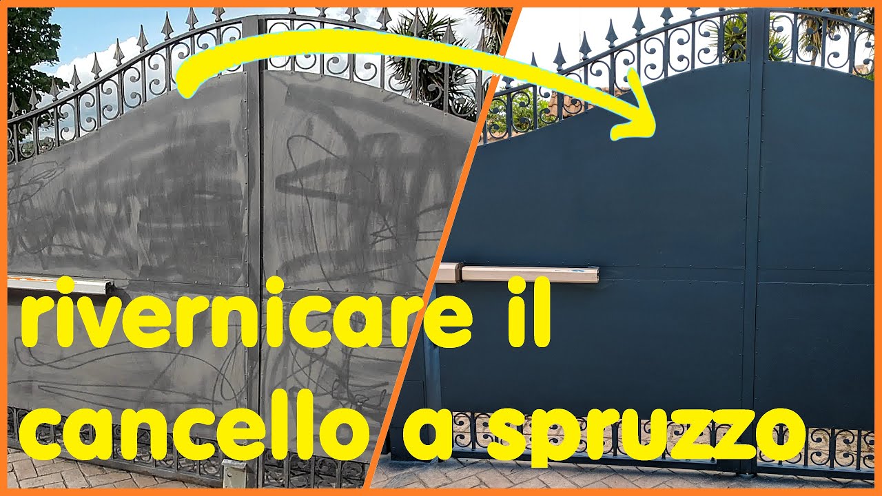 Come verniciare il cancello a spruzzo - YouTube