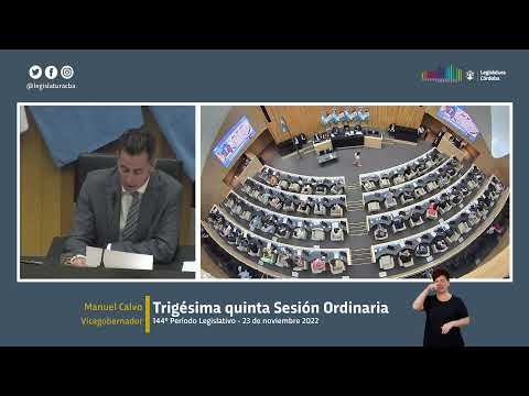 35º SESIÓN ORDINARIA - 144º PERIODO LEGISLATIVO - 23 de noviembre de 2022