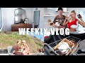 WEEKLY VLOG: NEW OFFICE FURNITURE, WORLD MARKET AND HOME GOODS HAUL, BEACH DAY