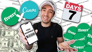 I Tried Fiverr For 7 Days Using Canva & Made $____!