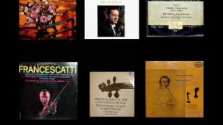 Grumiaux, Stern, Francescatti, Grindenko: Works for Violin and Orchestra