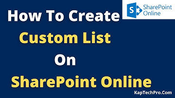 How To Create A Custom List On Site In Sharepoint Online