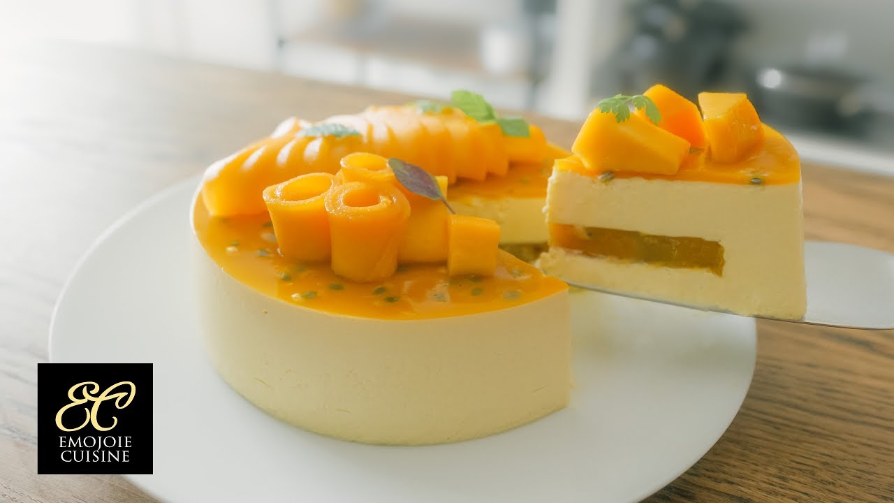 No Bake Mango Cheesecake Recipe マンゴーレアチーズケーキの作り方 Youtube