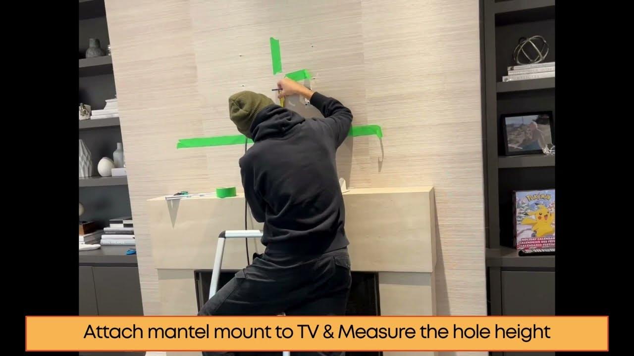 MM815 Mantel Mount Motorized mount wall installation on tile wall YouTube