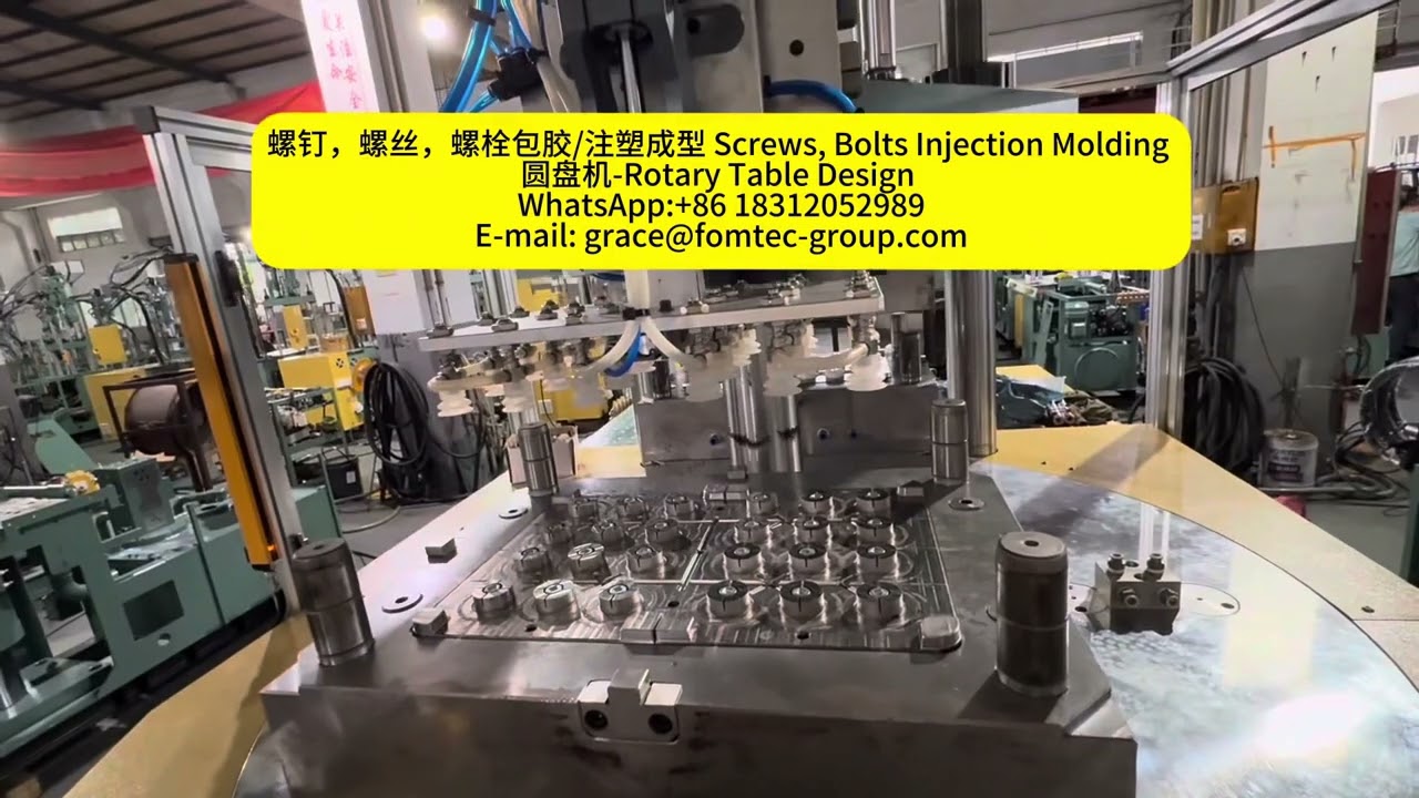 Bolts and Screws Injection Molding Machine with Robot, Machine with Rotary Table 