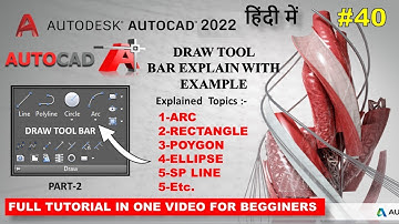 AutoCAD Draw Toolbar Explained with Examples | Draw toolbar in AutoCAD | PART 2