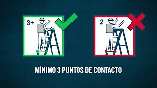 Werner Ladder - Safety Instructions - Minimum 3 Points of Contact (Step Ladder) [SPANISH]