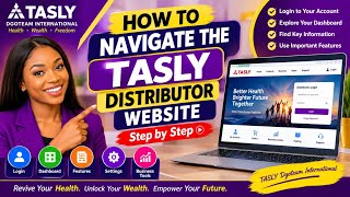How to Navigate TASLY Distributor Website Step by Step | Login, Dashboard & Online Business Guide