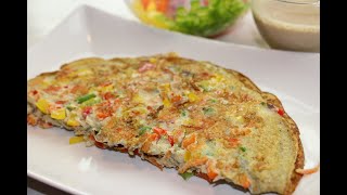 Healthy vegetable omelette recipe | how to make an omelette | omelette recipe