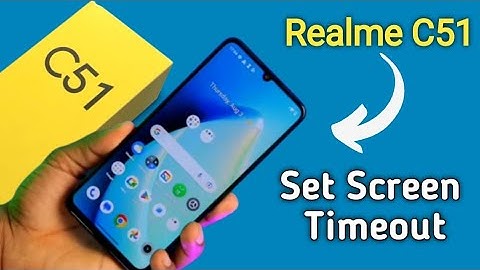 How to set screen timeout in Realme C51, how to change screen timeout in realme, display settings