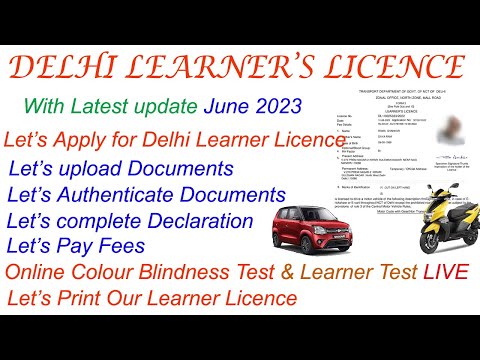 Delhi Learner Licence I Online Apply Delhi Learner Licence Latest June 2023 I दिल्ली लर्नर लाइसेंस