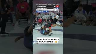 17-year-old Jayden James pulled off this miraculous pin over NCAA finalist Quincy Monday 🤯